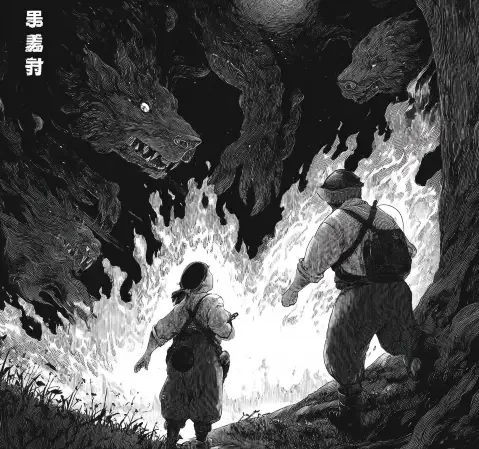 《钢铁意志》漫画封面，主角在机甲驾驶舱内